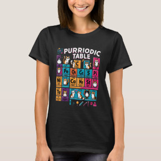 Purriodic Table Cute Science Cat Chemistry - T-Shirt