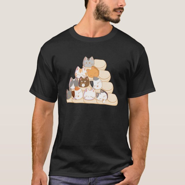 Purrito Cat Burrito Mexican Food Egypt Pyramid T-Shirt (Front)