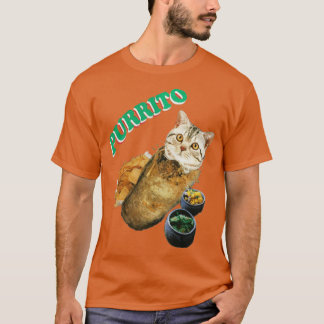 Purrito Cat In A Burrito Gift Halloween Day Thanks T-Shirt