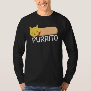 Purrito Cat Pun Burrito Mexican Fiood T-Shirt