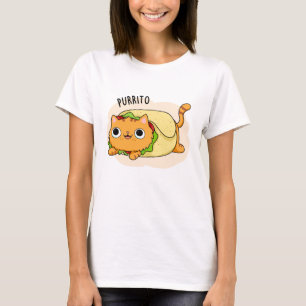 Purrito Funny Cat Burrito Pun  T-Shirt