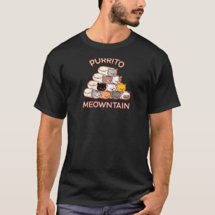 Purrito Meowntain Funny Cat Mountain Pun Raglan T-Shirt