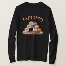 PURRITO PYRAMID Cat Burrito Long Sleeve T-SHIRT