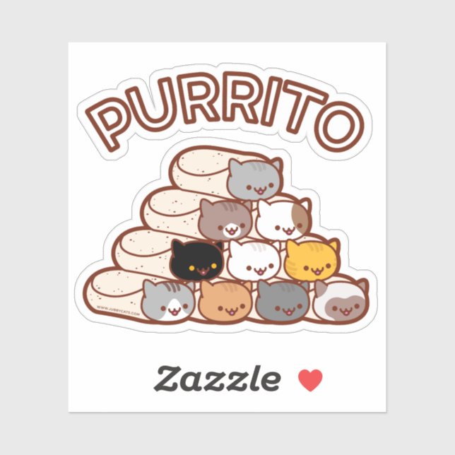 PURRITO PYRAMID Cat Burrito Sticker (Sheet)
