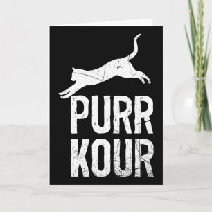 Purrkour Funny Jumping Cats Parkour Gear Card