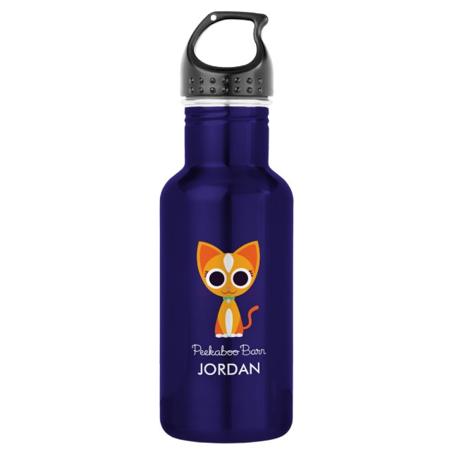 Purrl the Cat 532 Ml Water Bottle (Front)