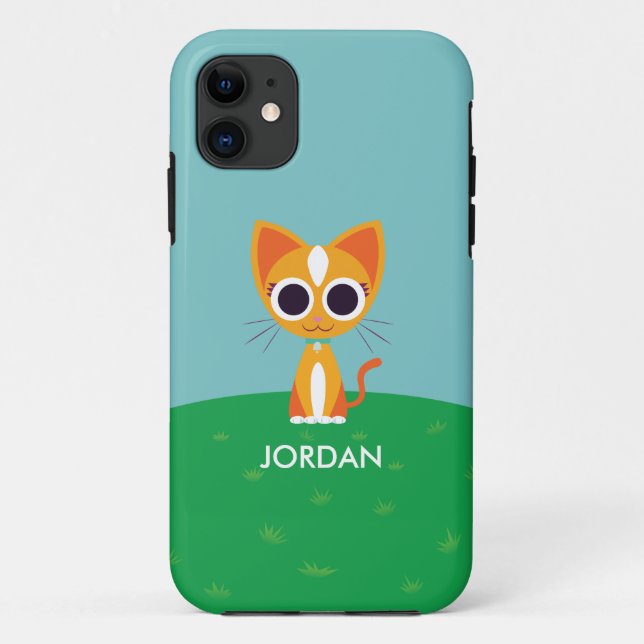 Purrl the Cat Case-Mate iPhone Case (Back)