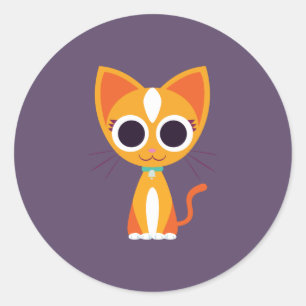 Purrl the Cat Classic Round Sticker