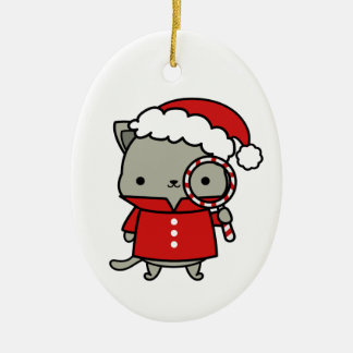 Purrlock Claus Ceramic Ornament