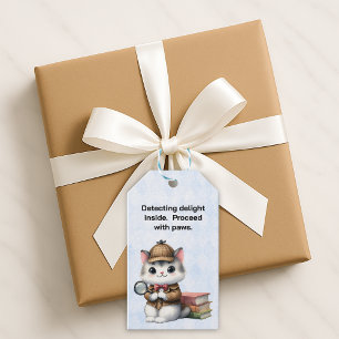 Purrlock Holmes Detective Kitten Gift Tags