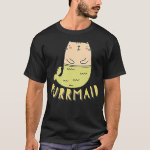 Purrmaid Cute Cat and Mermaid Mixture Clothing T-Shirt