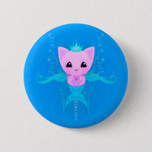 Purrmaid - Kawaii Mermaid Cat 6 Cm Round Badge