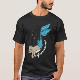 Purrmaid Kitten Cat Mermaid T-Shirt