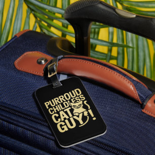 Purroud Childless Cat Guy Voting For President Luggage Tag