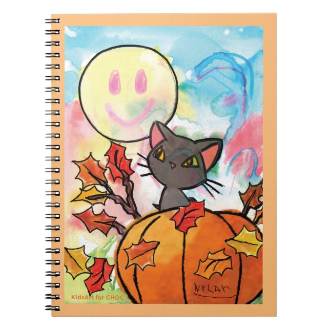 Purrrfect Autumn - Kids Art for CHOC Notebook (Front)