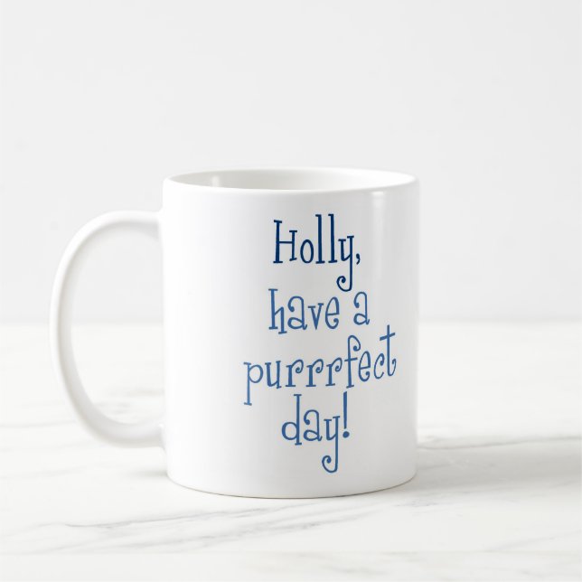 Purrrfect Holly Day Mug (Left)
