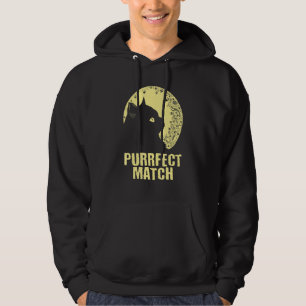 Purrrfect Match Cat Mom Couples Cat Dad Anniversa Hoodie