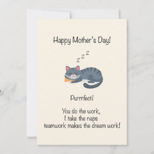 Purrrfect Mother's Day  Holiday Card