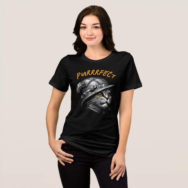 Purrrfect Steampunk Cat Tee (Front Full)