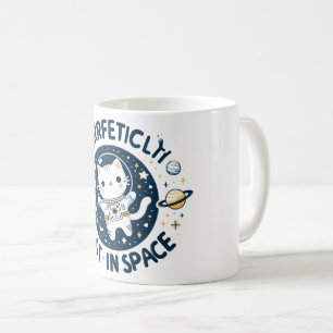 Purrrfectly Lost in Space Cute Astronaut Cat Mug