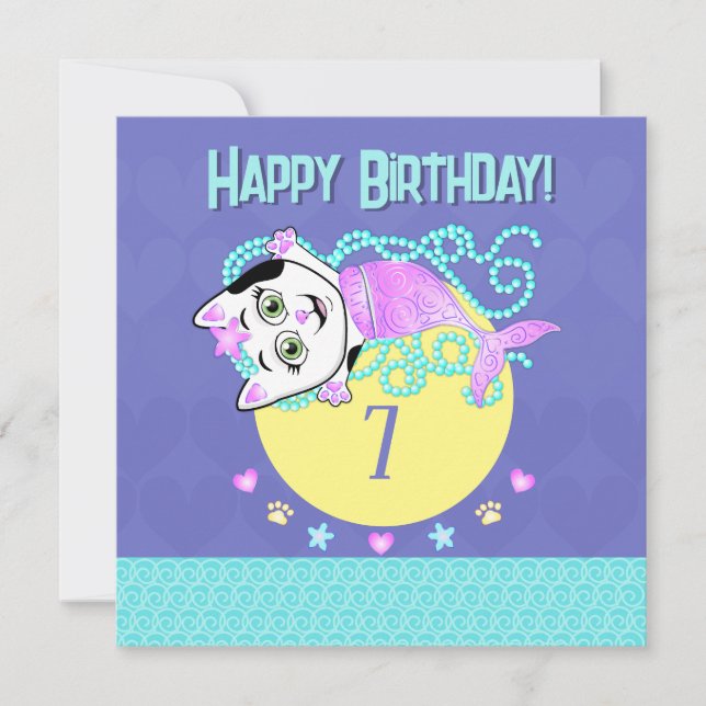 Purrrmaid Invitation (Front)