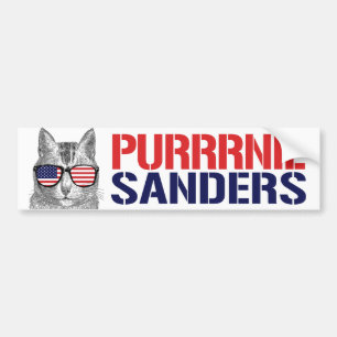 Purrrnie Sanders - Bernie Sanders - .png Bumper Sticker