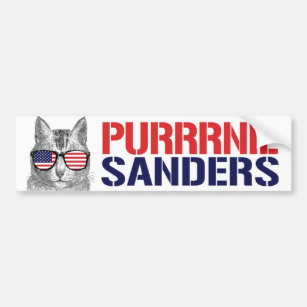 Purrrnie Sanders - Bernie Sanders - .png Bumper Sticker