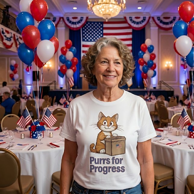 Purrs for Progress Funny Cat Voting Shirt (Creator Uploaded)