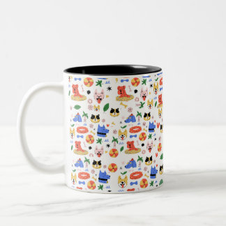 “Purrs & Paws Personalized Mug” Two-Tone Coffee Mug