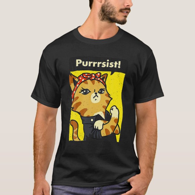 Purrsist Cat USA Women T-Shirt (Front)