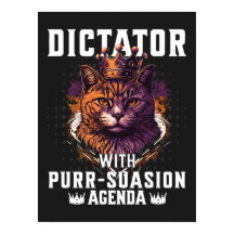 Purrsuasion Agenda Funny Bossy Cat