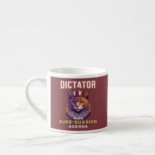 Purrsuasion Agenda Funny Cat Design Espresso Cup