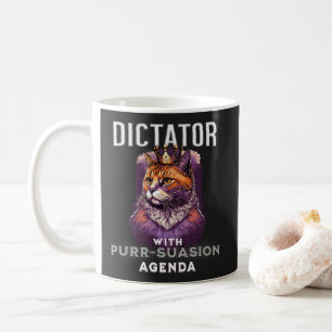 Purrsuasion Agenda Funny Cat Quote Coffee Mug