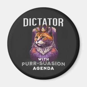 Purrsuasion Agenda Funny Cat Quote Magnet