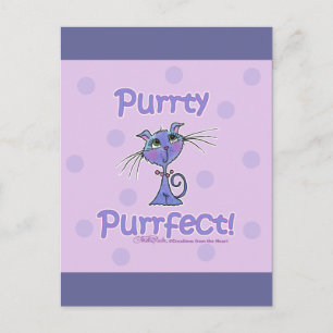 Purrty Purrfect Kitty Postcard