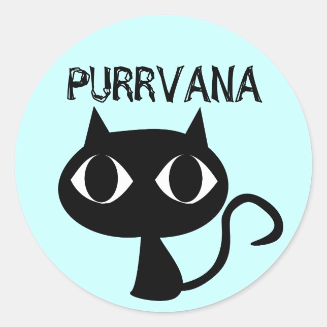 Purrvana Cat Lover stickers (Front)