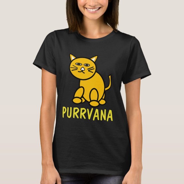 Purrvana Cat Lover T-shirt (Front)