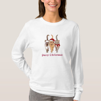 Purry Christmas & Happy Mew Year CAT Womens Hoodie T-Shirt