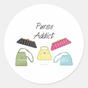 Purse Addict Classic Round Sticker