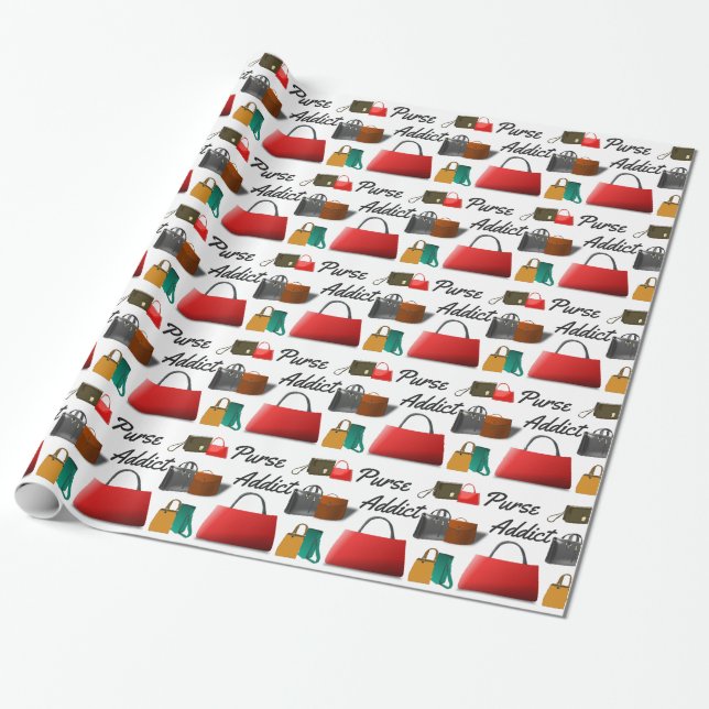 Purse Addict Wrapping Paper (Unrolled)