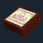 Purse Perfume Jewellery Box<br><div class="desc">Use this cute wooden jewellery box to store keepsakes,  jewellery,  etc... The design is from an original painting.</div>