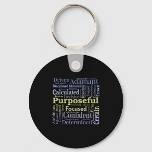 Purseful Word Cloud Art Achiever Motivation Insrat Key Ring