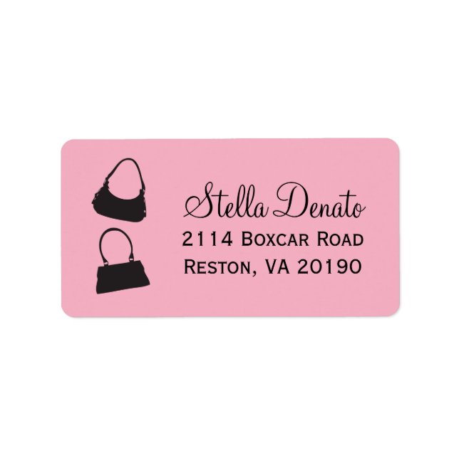 Purses Address Labels - Pink (Front)