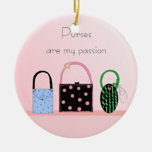 Purses Are My Passion Ceramic Tree Decoration