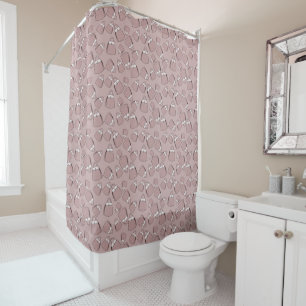 Purses - mauve mono shower curtain
