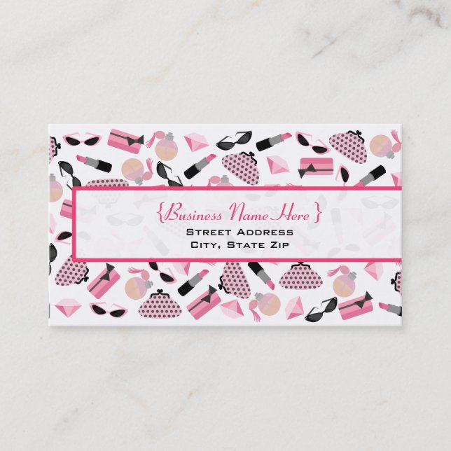 Purses Perfume & Lipstick Business Card (Front)