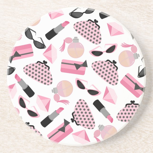 Purses Perfume & Lipstick Coaster (Front)