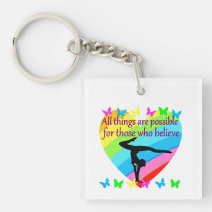 PURSING MY GYMNASTICS GOALS AND DREAMS KEY RING