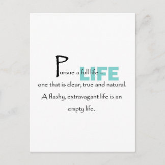 Pursue a Full Life Postcard