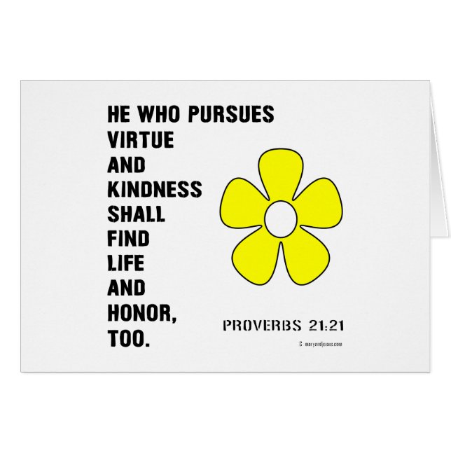 Pursue Virtue Kindess Proverbs 22:21 (Front Horizontal)